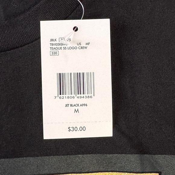 Guess Los‎ Angeles Mens Logo Tee T-Shirt Crew Neck Short Sleeve Black Medium - Picture 3 of 4